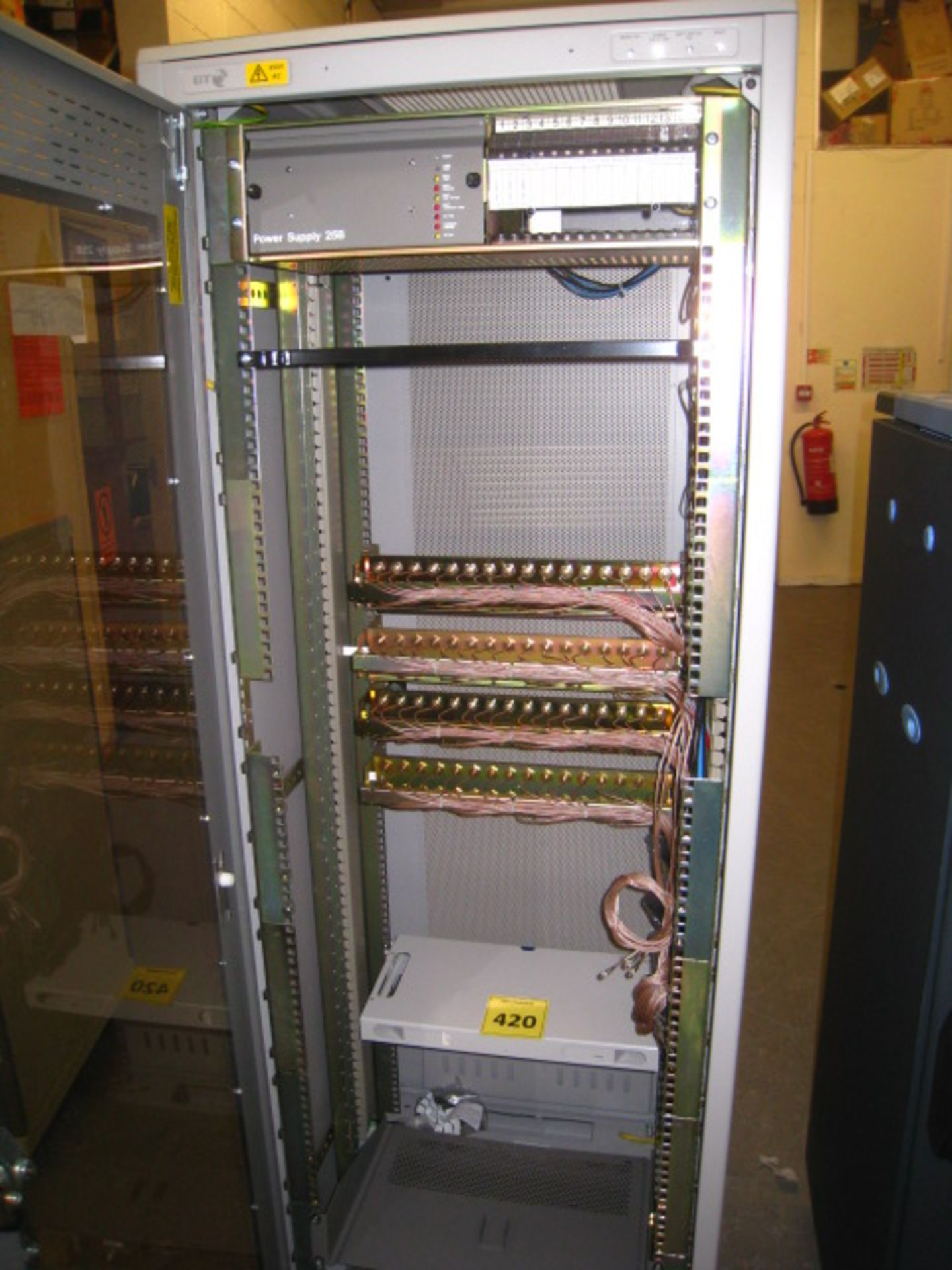 COMMS CABINET ON WHEELS. 172CM TALL, 60CM WIDE AND 60CM DEEP. WITH PSU UNIT. SEE PHOTOS - Image 2 of 3