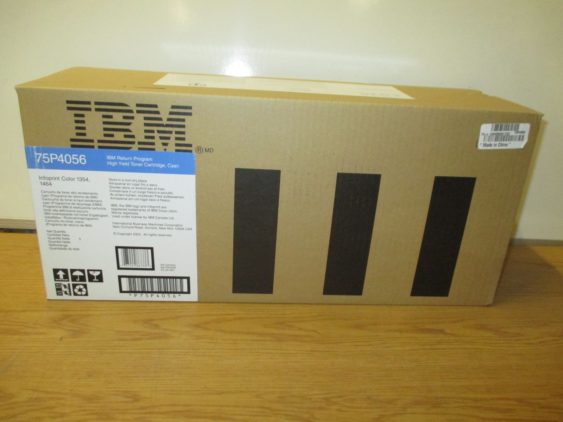 IBM Genuine 75P4056 Cyan Toner Cartridge for InfoPrint 1354, 1464