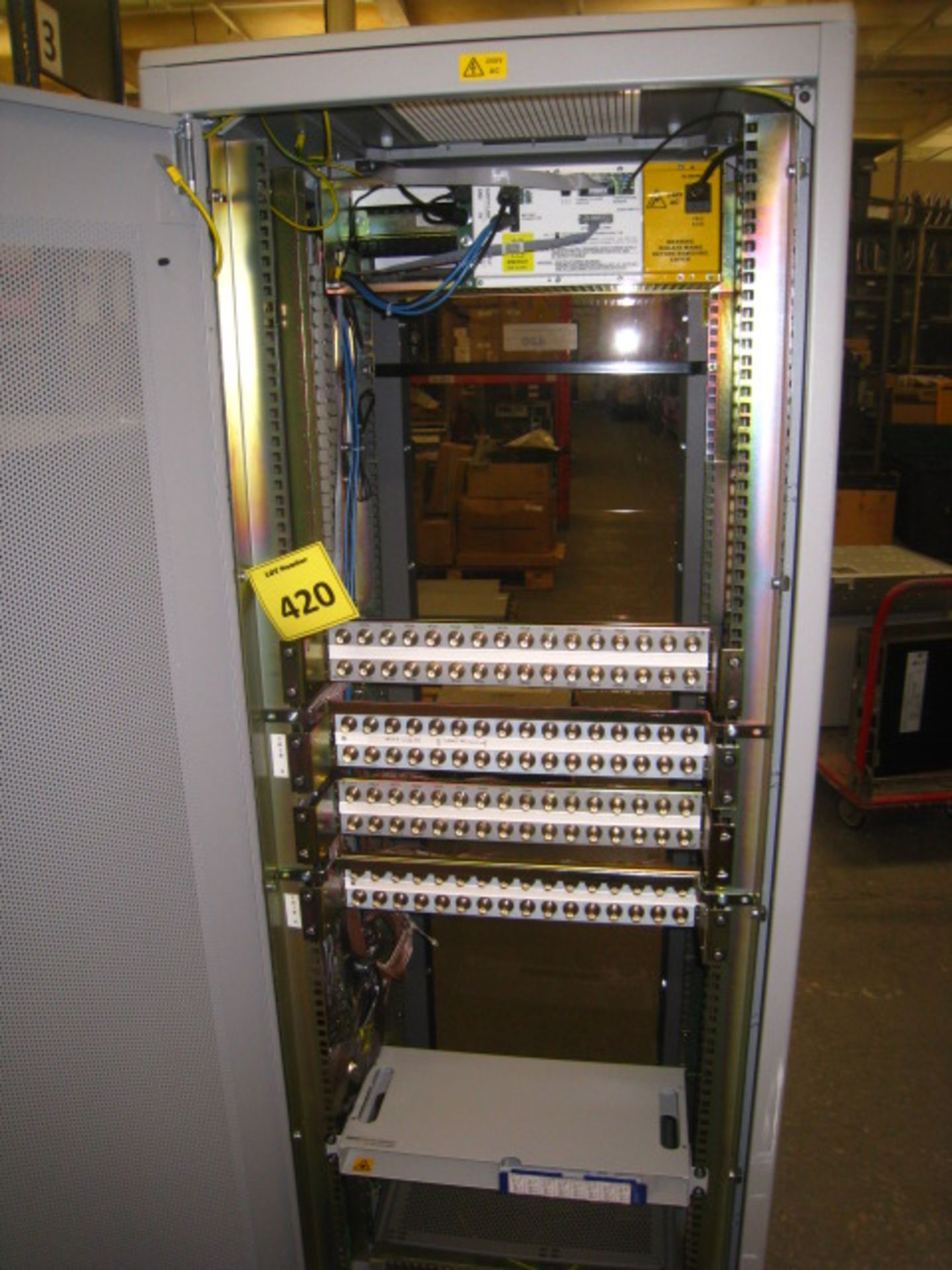 COMMS CABINET ON WHEELS. 172CM TALL, 60CM WIDE AND 60CM DEEP. WITH PSU UNIT. SEE PHOTOS - Image 3 of 3