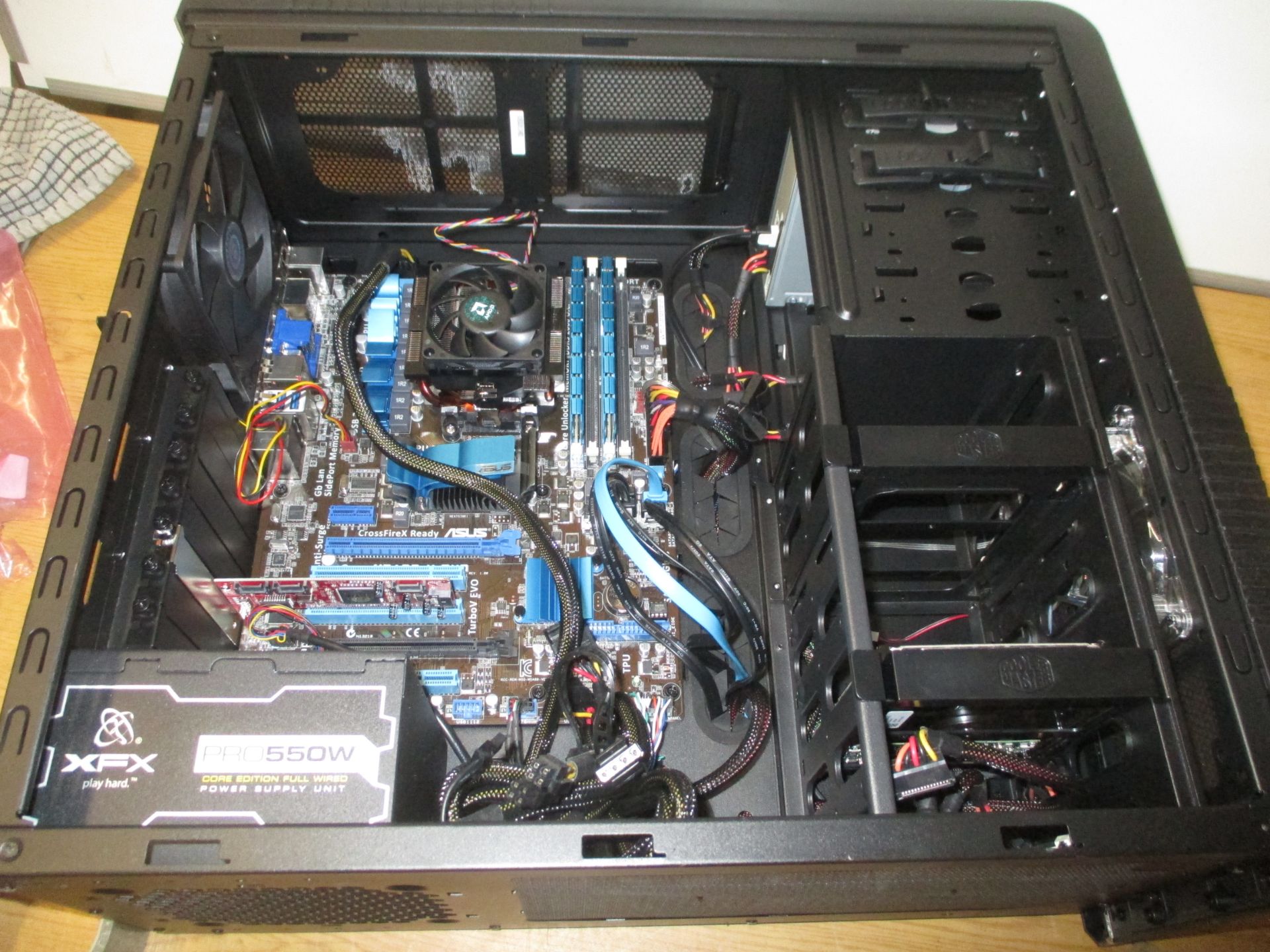 COOLMASTER TOWER COMPUTER. AMD FX6350 6 CORE 3900 PROCESSOR, 8GB RAM/750GB HDD. DVDROM. XFX PSU. - Image 5 of 5