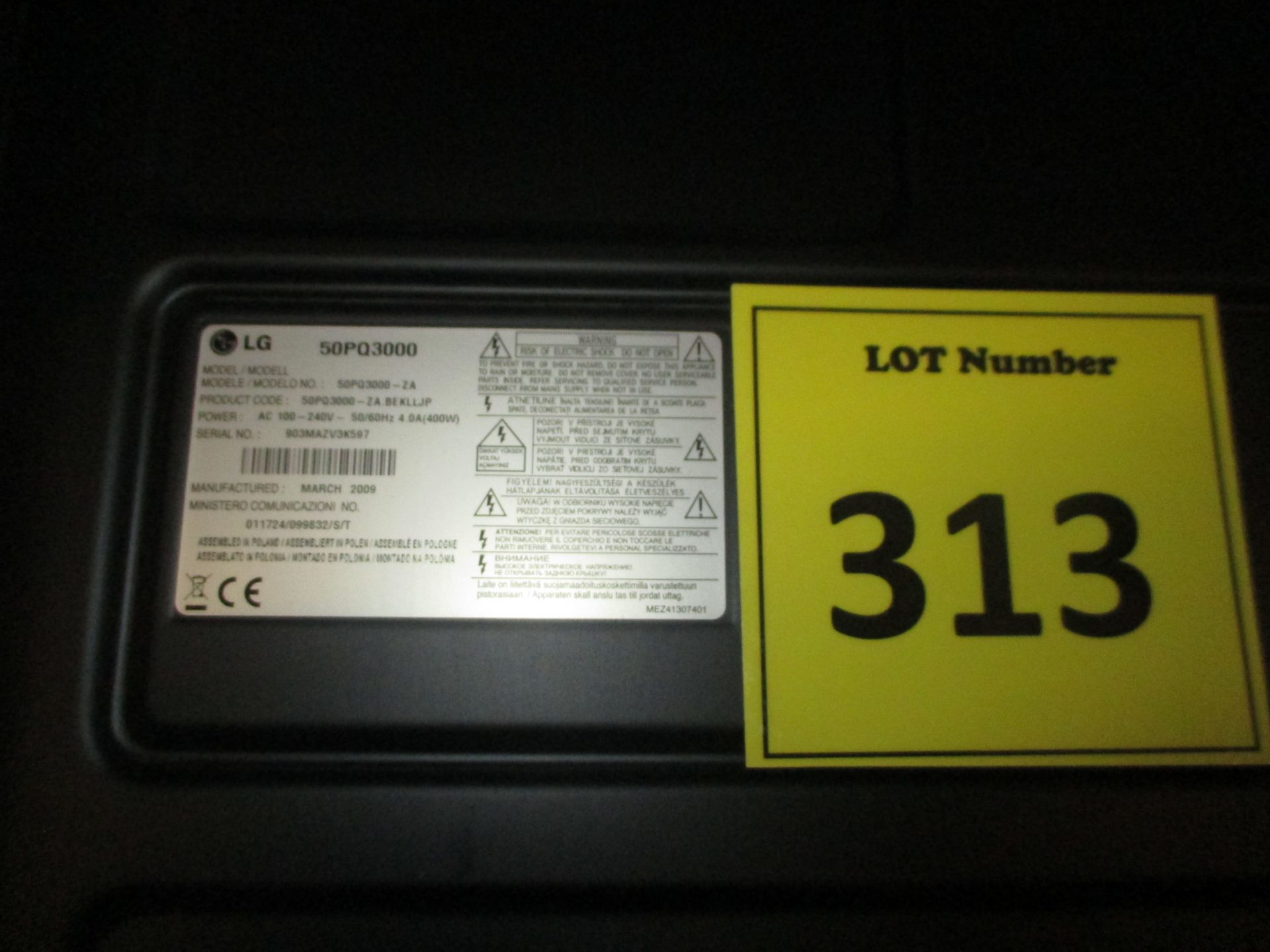 LG 50" LCD TV. MODEL NO 50PQ3000-ZA. 3 X HDMI, 2 X SCART, 1 X USB. WITH SOME SCREENBURN - Image 4 of 4