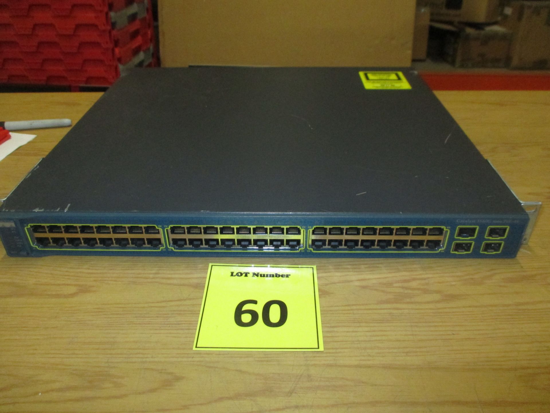 CISCO CATALYST 3560G SERIES PoE-48. 48 PORT NETWORK SWITCH. MODEL WS-C3560G-48PS-E V05