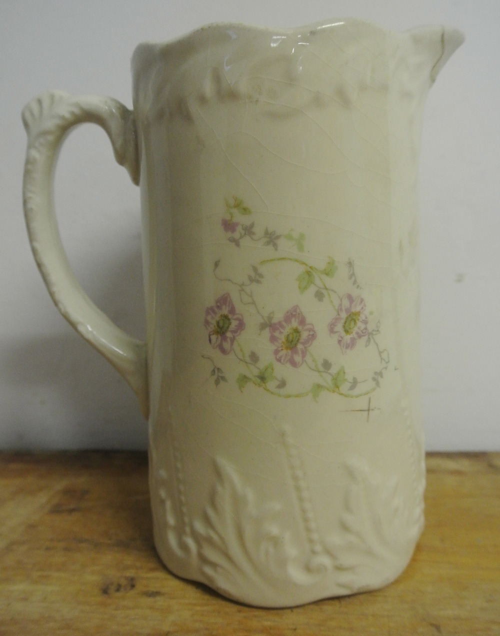 CERAMICS/ GLASS - An antique ceramic jug with mili - Image 2 of 3