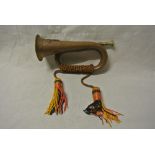 MILITARIA - A brass & copper Royal Artillery bugle