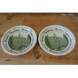 COLLECTABLES - A pair of vintage ceramic Hotel War