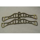 COLLECTABLES - A pair of cast iron ends from a vin