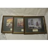 ARTWORK - A collection of 3 framed prints titled '