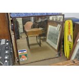 FURNITURE/ HOME - A large antique shop mirror in w