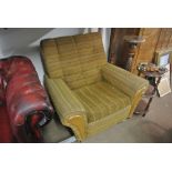 FURNITURE/ HOME - A vintage/ retro armchair covere