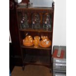FURNITURE/ HOME - An antique oak bookcase with 4 s