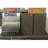 AUDIO EQUIPMENT - A vintage music centre to includ