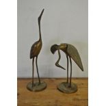 COLLECTABLES - A set of 2 vintage/ retro brass bir