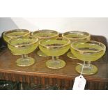 CERAMICS/ GLASS - A set of 6 vintage/ Mid Century glass desert bowls.