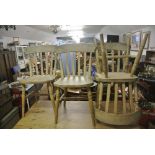 FURNITURE/ HOME - A set of 4 pine country farmhous