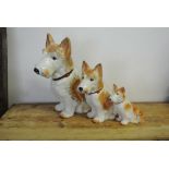 CERAMICS - A set of Sylvac dog 'Terriers', to incl