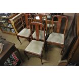 FURNITURE/ HOME - A set of 4 dining chairs on cabr