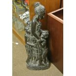 COLLECTABLES - A hand carved wooden piece of Afric