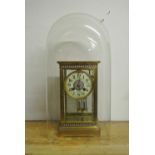 CLOCKS - A stunning gilt metal & enamel french striking mantel clock