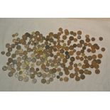 COINS/ NOTES - A collection of various old coins t