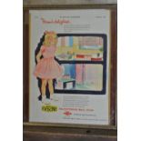 COLLECTABLES - A vintage framed advertisement take