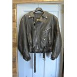 COLLECTABLES - A vintage Ricardo Cendra leather jacket.