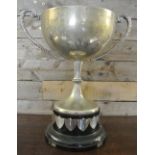 COLLECTABLES - A large vintage silver plated award