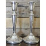 SILVER - A stunning pair of sterling silver candle