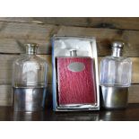 COLLECTABLES - A collection of 3 hip flasks to inc