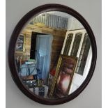 FURNITURE/ HOME - An antique circular wall mirror