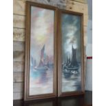 ARTWORK - A stunning pair of framed paintings, sho