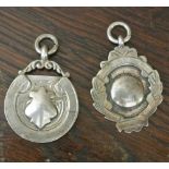 JEWELLERY - A collection of 2 antique silver fobs/
