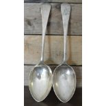 SILVER - A pair of large antique sterling silver s