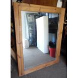 FURNITURE/ HOME - A large wooden framed mirror, me