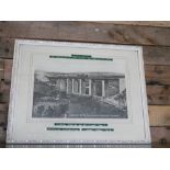 COLLECTABLES - A framed Railway print showing a tr