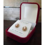 JEWELLERY/ GOLD - A pair of boxed hallmarked 9ct g