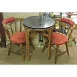 FURNITURE/ HOME - A vintage/ retro bar table & 2 c