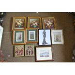 ARTWORK - A collection of 10 pieces of framed artw