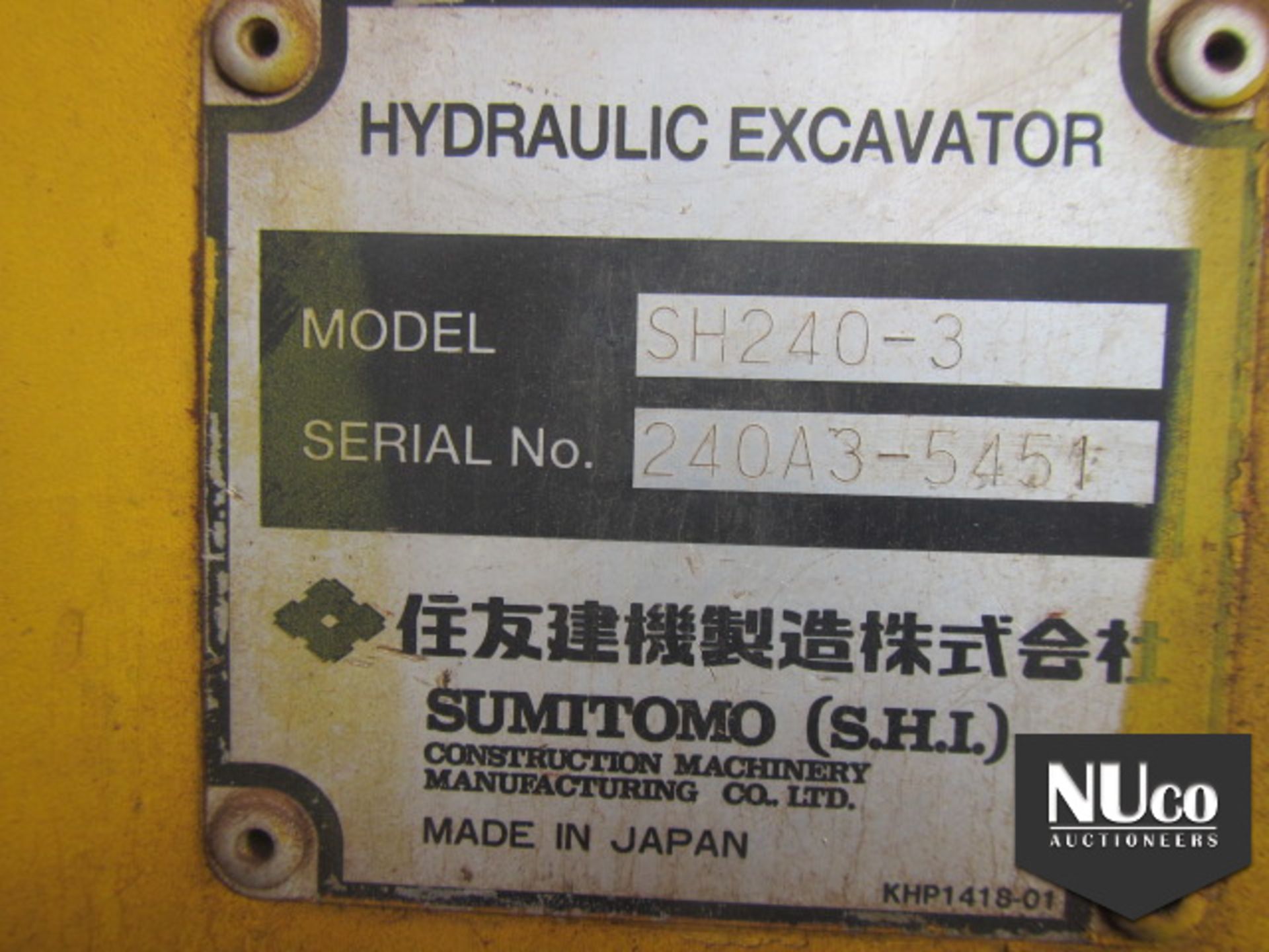 SUMITOMO SH240-3 EXCAVATOR - Image 7 of 9