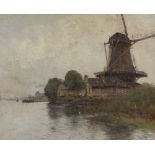 Marie Joseph Léon IWILL (1850-1923) Paysage au moulin Huile sur toile, signée en bas à droite.