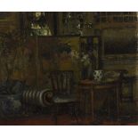 Jacques Emile BLANCHE "Intérieur du salon d'Auteuil" Huile sur toile, monogrammée en bas à droite 46