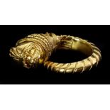 Lalaounis - an 18ct yellow gold Etruscan style dress ring, the bloomed yellow gold ring designed