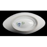 Six Royal Copenhagen porcelain soup bowls, blue flowers curved pattern, shape no.10-1616 (6)
