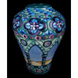 Beverley Wilkes - A Meknes pattern 576/9 vase, tubelined with an arcade of arches, numbered 116/350,