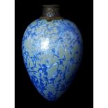 Simon Rich - A British art pottery crystalline glaze vase of tapered ovoid form glazed in blue