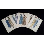 Ephemera - Journal des Demoiselles - French fashion plates, coloured, printed by Fattorini &