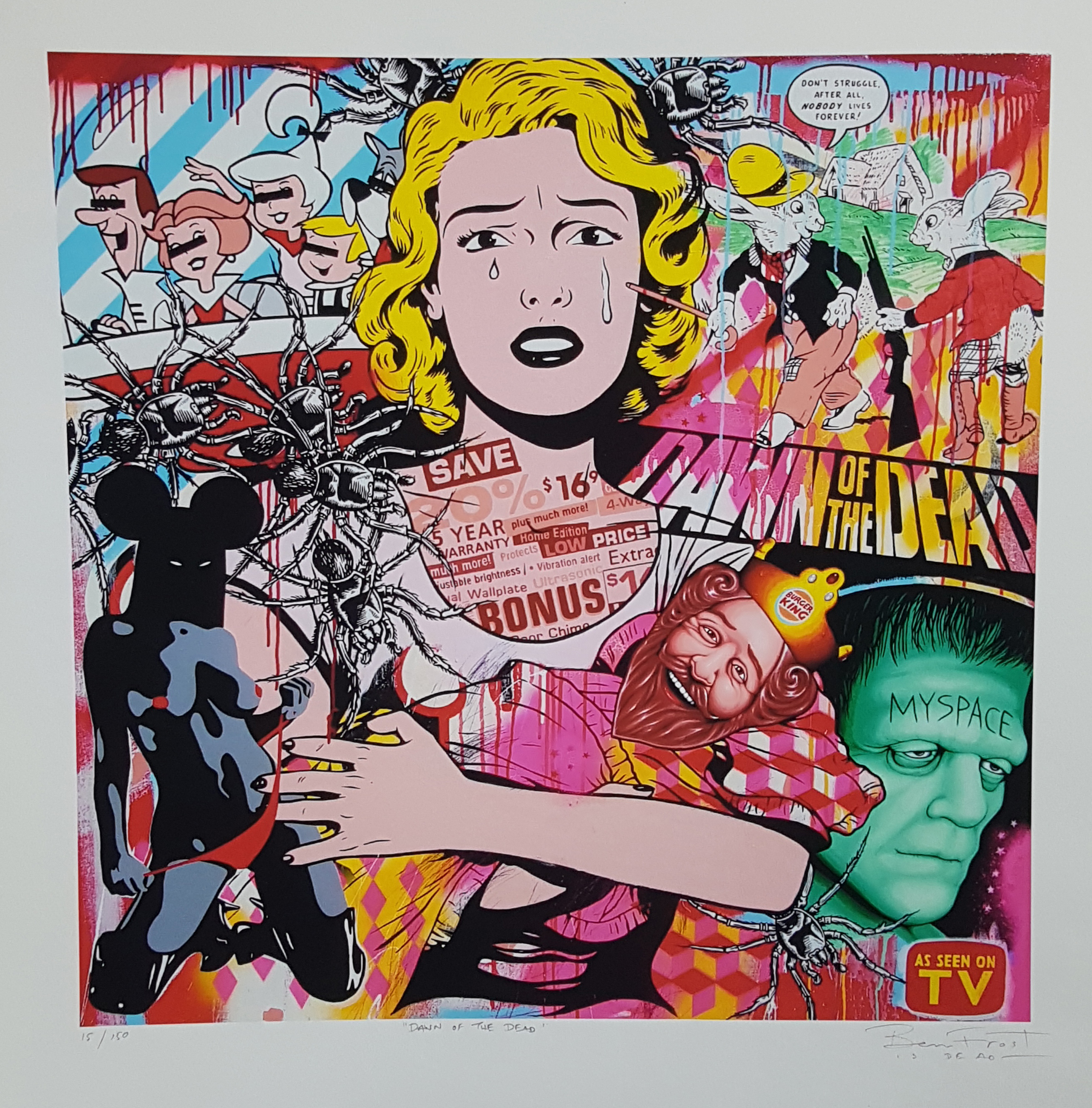 Ben Frost - Dawn of the Dead, giclee print in colours on art papers, signed, numbered 15/150 and