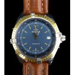 A Breitling Antares gentleman's wrist watch, marked Serie Speciale, numbered 81970, blue dial with