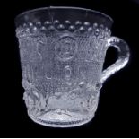 Political Interest - Glastone for the Million pressed glass cup, to commemorate the Reform Act of