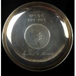 Winston Churchill Interest - A silver coin dish with facsimile signature of Clementine S