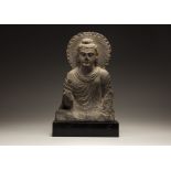 A grey schist Buddha